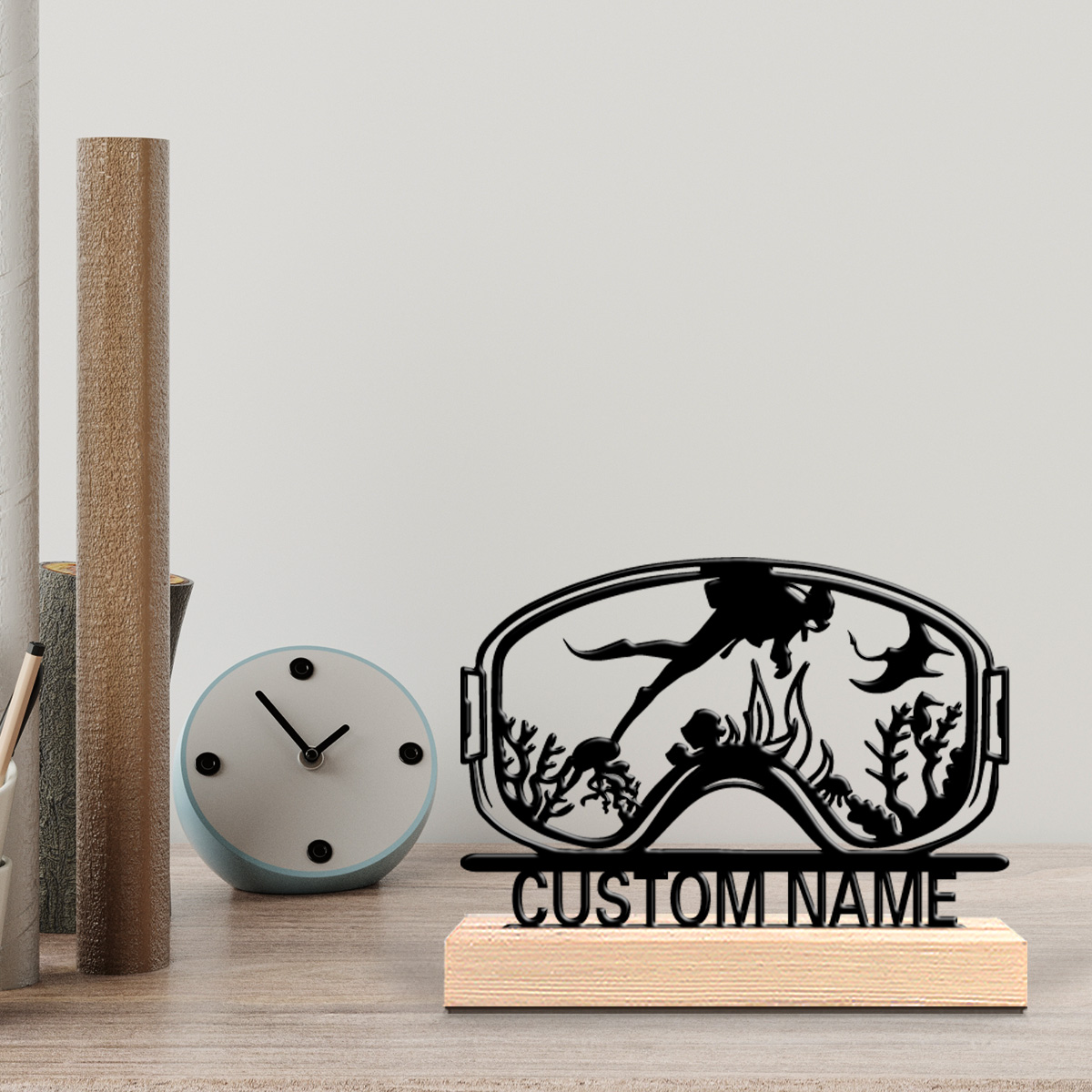 Eve Party - 1pc Cute Personalized Custom Diving Wooden