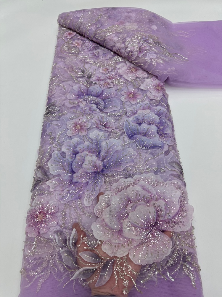French Mesh Beaded Lace Fabric - Glitter Tablecloth ulasan dan harga