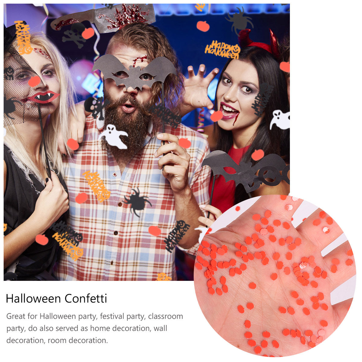 78g Mixed Halloween Party Pape - Papercraft Supply Confetti ulasan dan harga