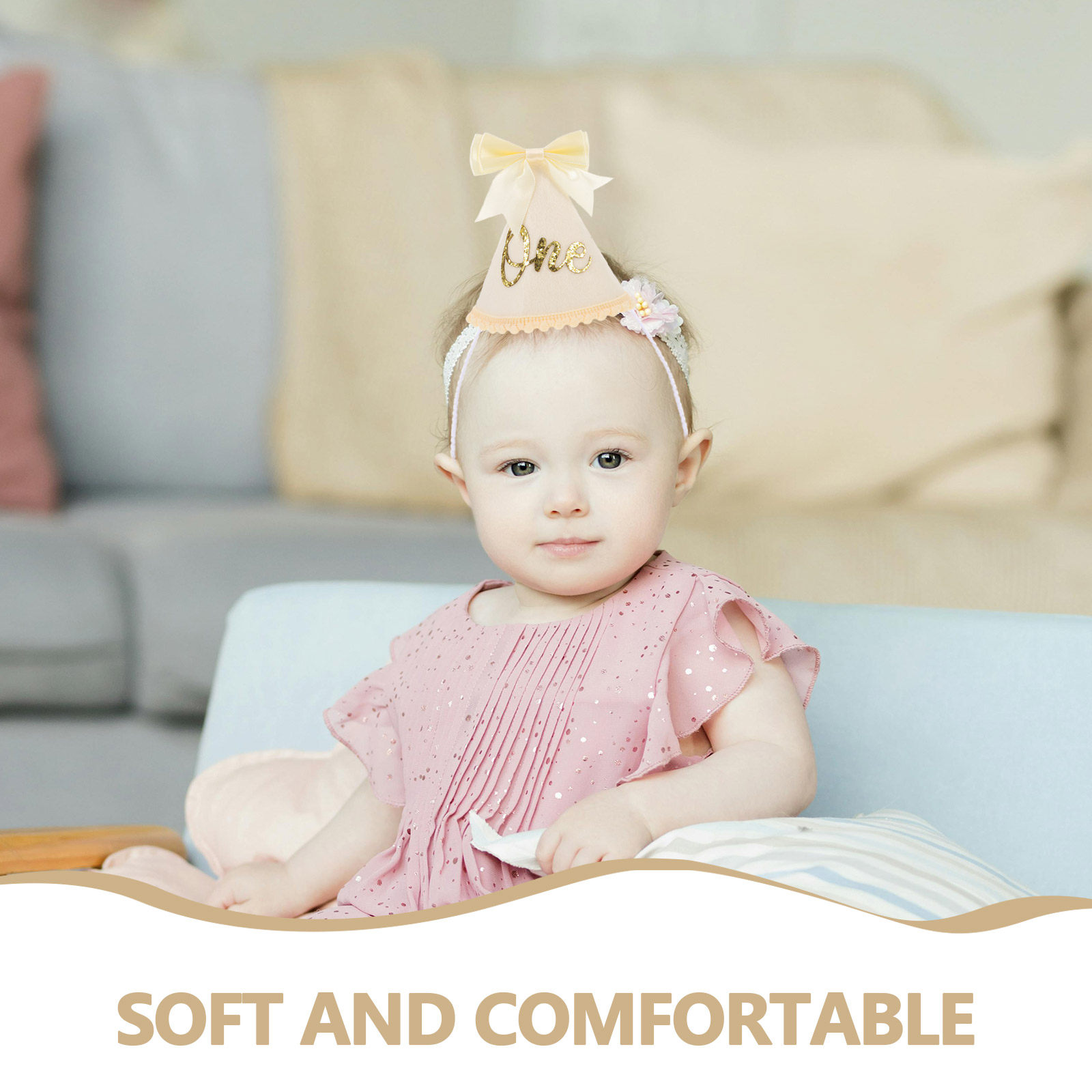 Birthday Hat Felt Bow First Bi - Party Hat Cone ulasan dan harga