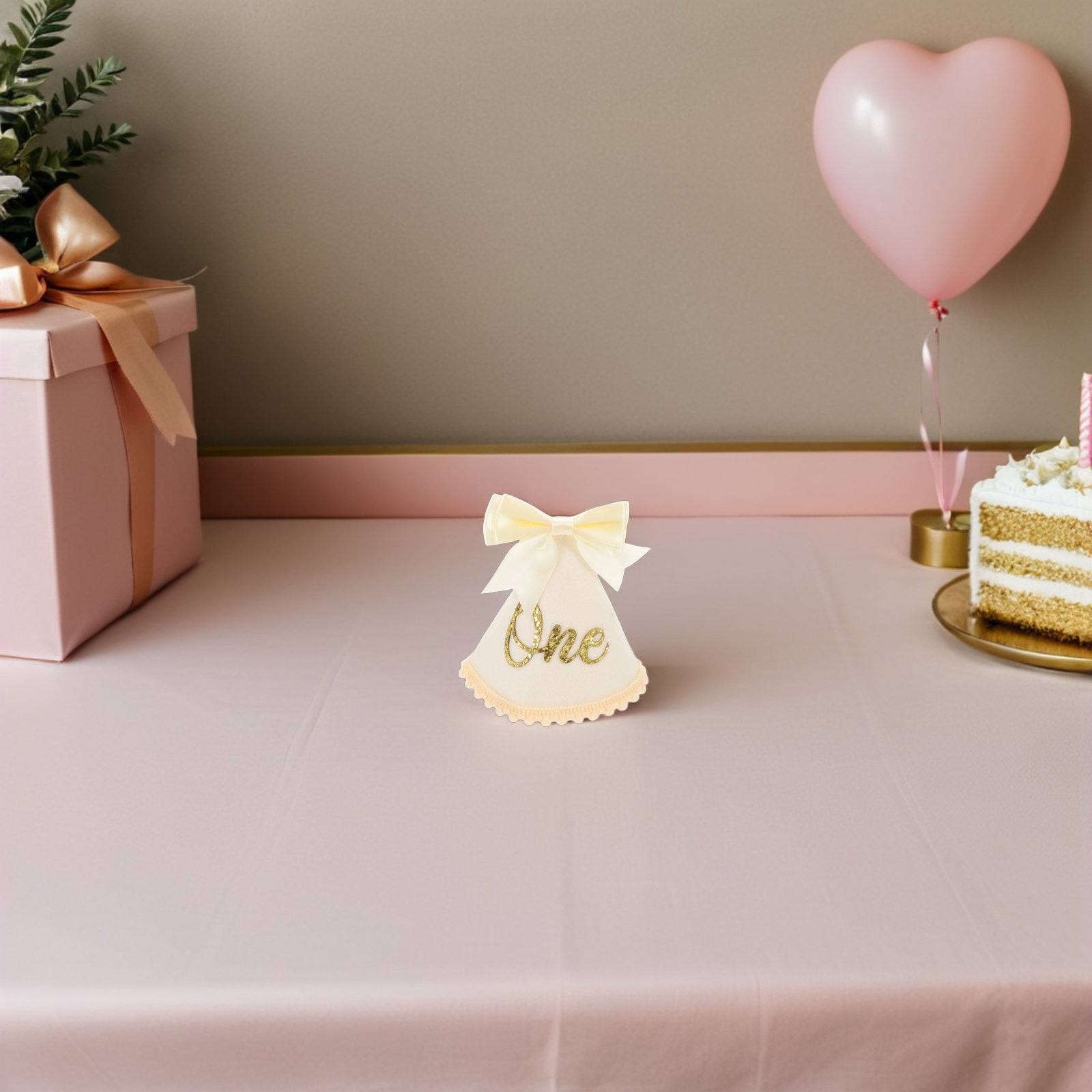 Birthday Hat Felt Bow First Bi - Party Hat Cone ulasan dan harga