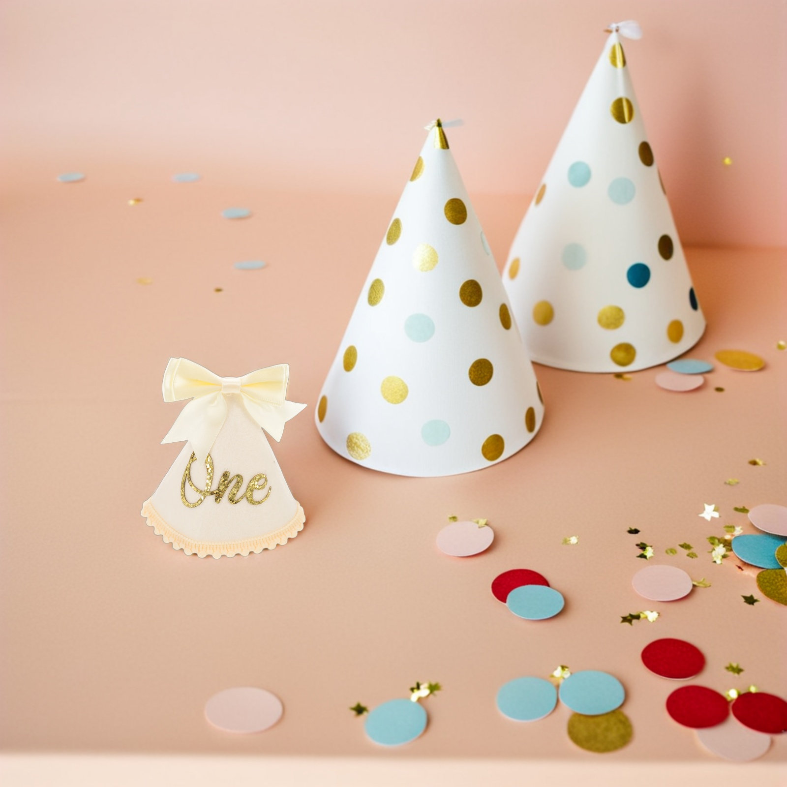 Birthday Hat Felt Bow First Bi - Party Hat Cone ulasan dan harga