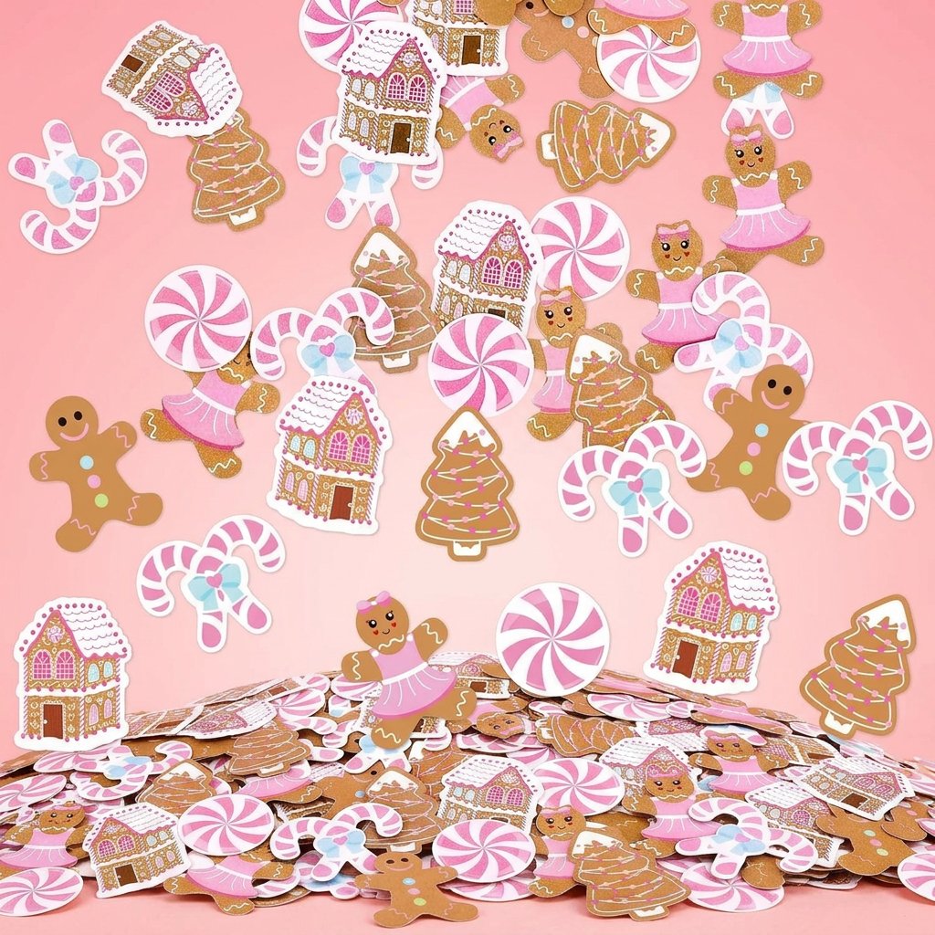 330Pcs Pink Gingerbread Christ - Papercraft Supply Confetti ulasan dan harga
