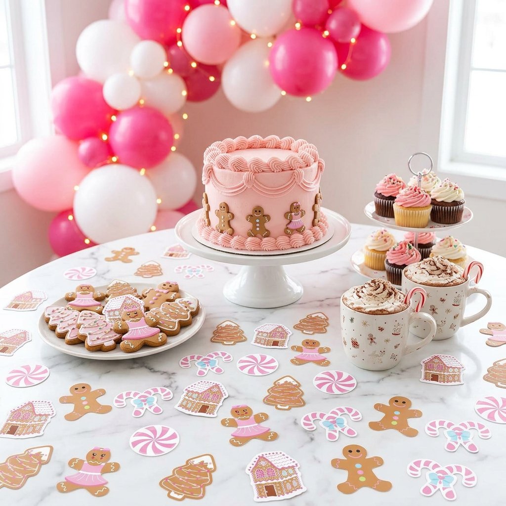 330Pcs Pink Gingerbread Christ - Papercraft Supply Confetti ulasan dan harga