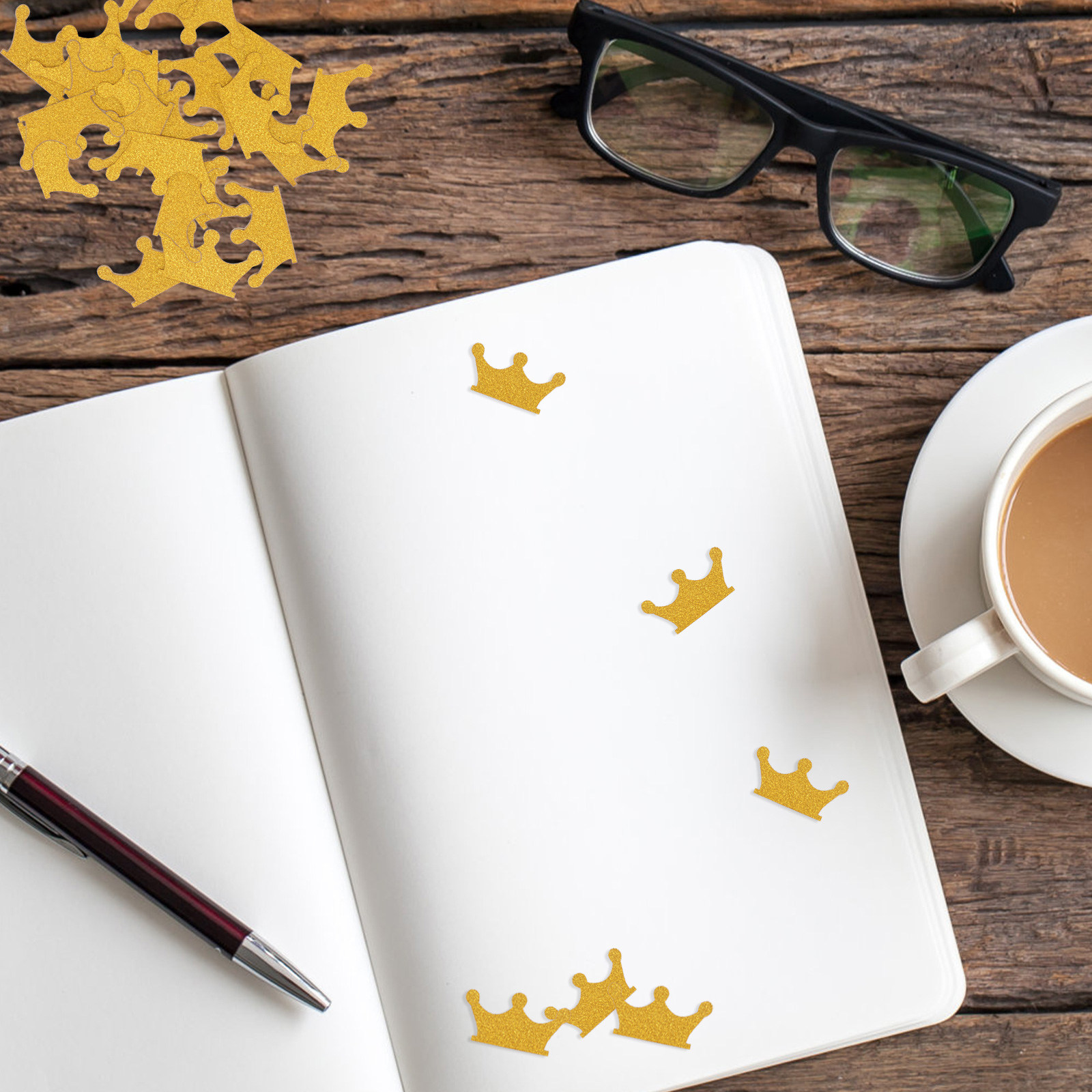 200Pcs Crown Shaped Confetti P - Papercraft Supply Confetti ulasan dan harga