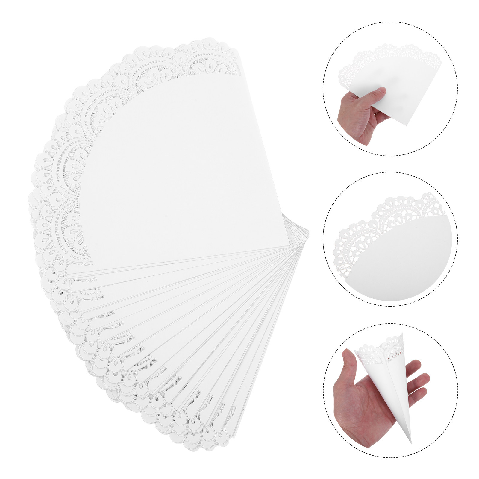 50pcs Wedding Confetti Cones H - Papercraft Supply Confetti ulasan dan harga