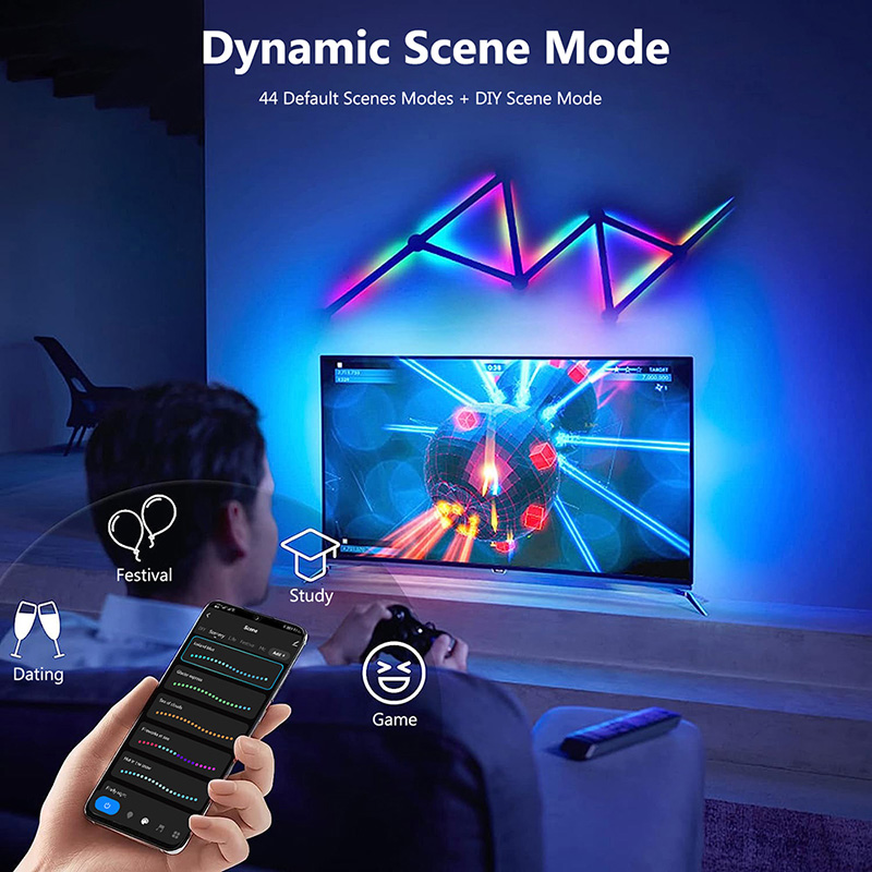 Smart RGB Wall Lamp, Bluetooth - Neon Sign Party ulasan dan harga