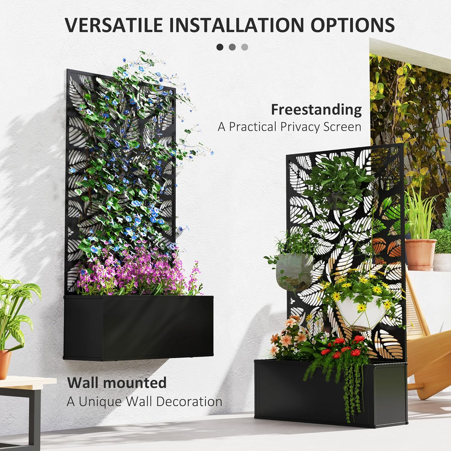 Metal Raised Garden Bed with T - Flower Wall Panel ulasan dan harga