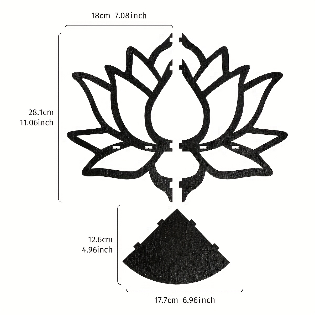 Lotus Corner Floating Shelf, H - Flower Wall Panel ulasan dan harga
