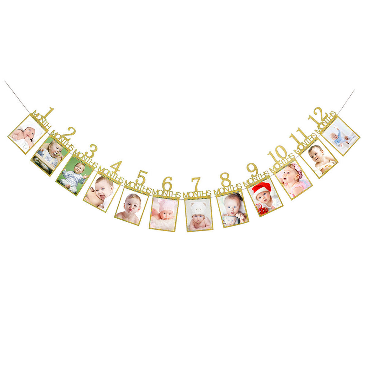 12 Month Gold Baby Birthday Ph - Party Banner Gold ulasan dan harga