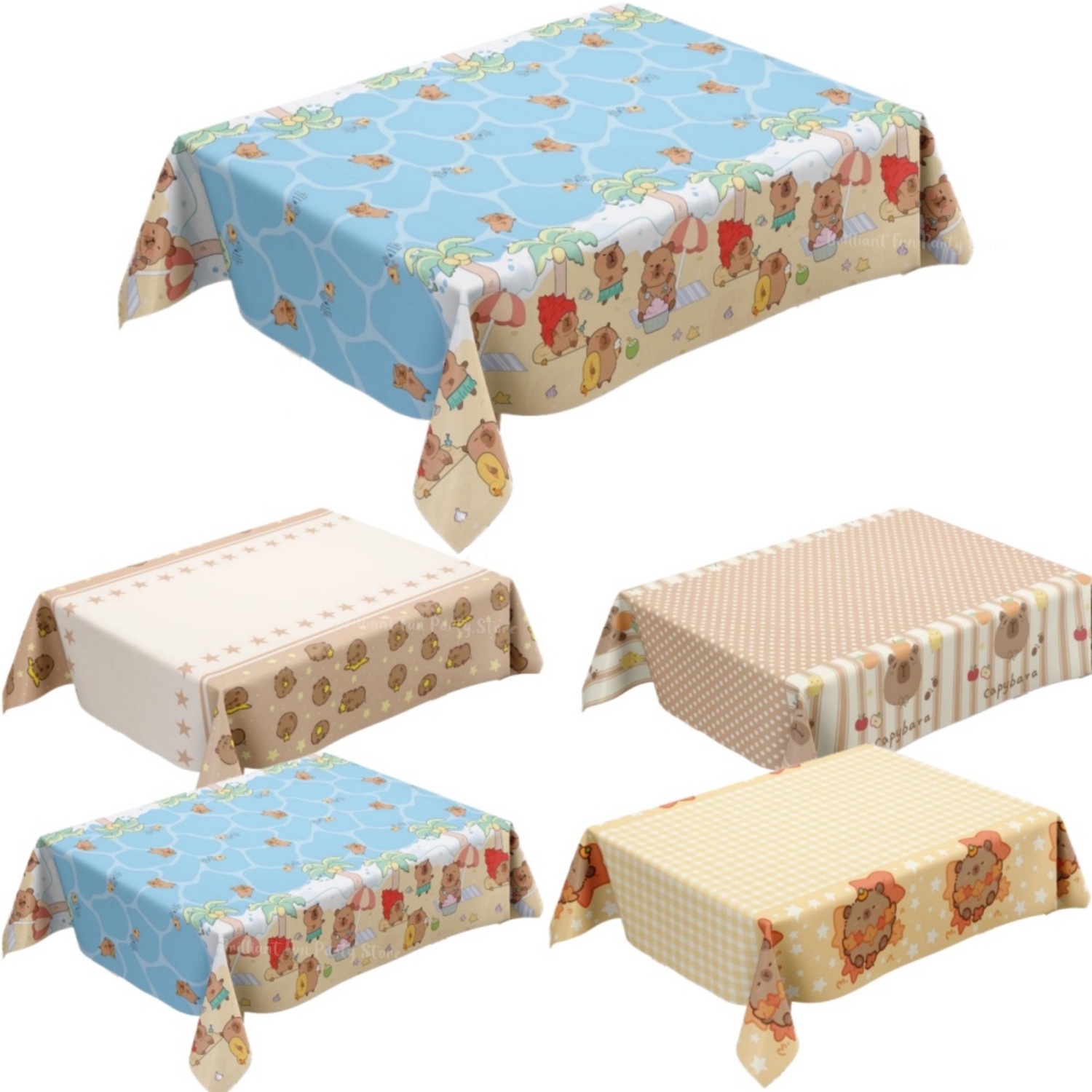 Cute Capybara Tablecloth for K - Table Cloth Disposable ulasan dan harga